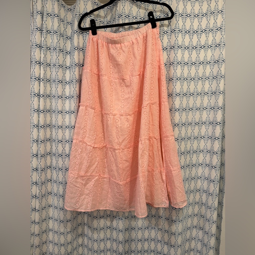 Edikted Light Pink Maxi Skirt - Picture 6 of 10